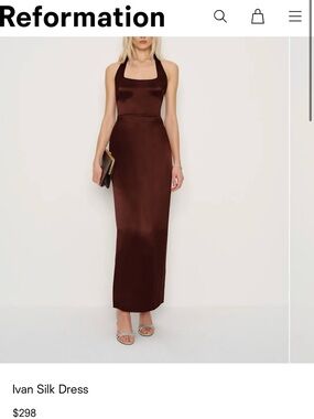reformation daniela silk dress poshmark Reformation | Dresses | Nwt New Reformation Daniela Silk Maxi Deep V Halter  Dress Navy Blue